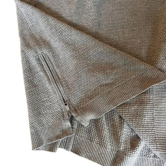 T by Talbots Womens Striped Textured Knitted Sweater Side Zippers Offices XS - Picture 6 of 9